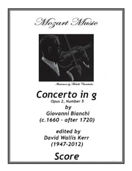 Concerto in g, Opus 2, No 5 Orchestra sheet music cover Thumbnail